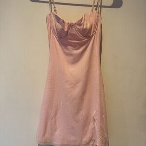 Elegant Pink Slip Dress